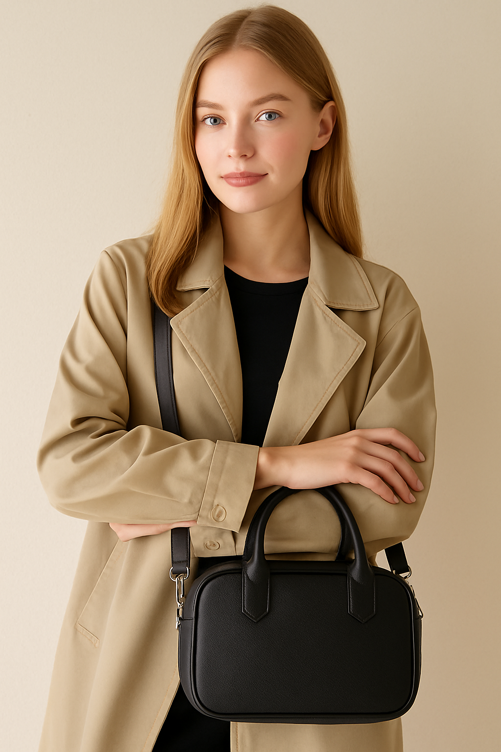 Bernsteinfarbene Mini-Tasche