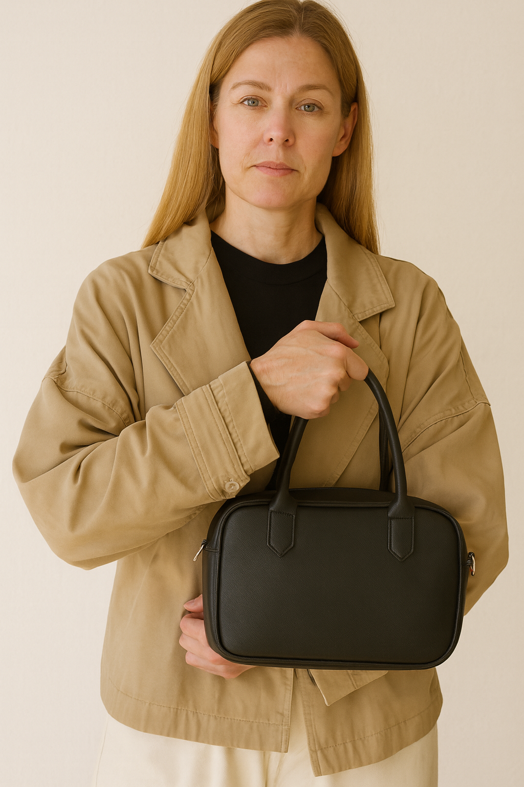 Bernsteinfarbene Mini-Tasche