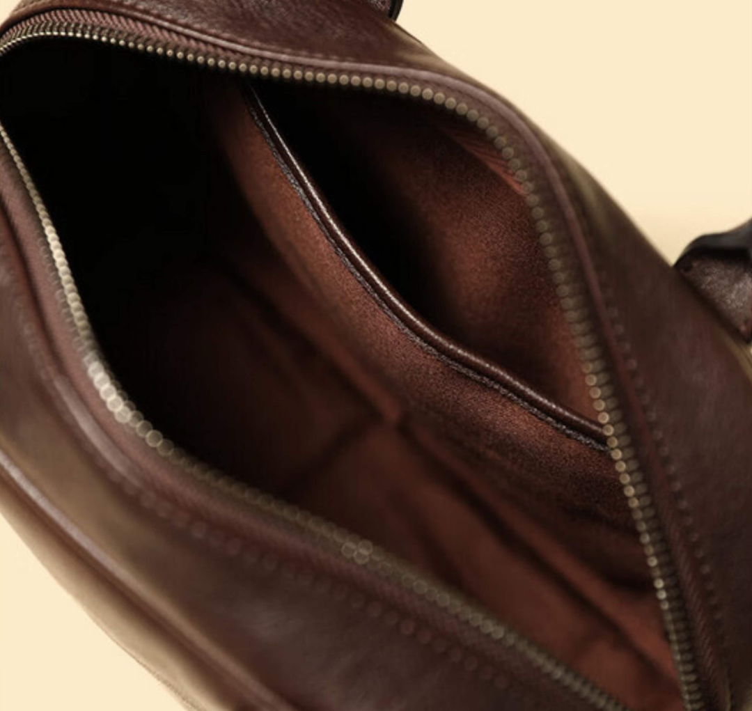Bernsteinfarbene Mini-Tasche