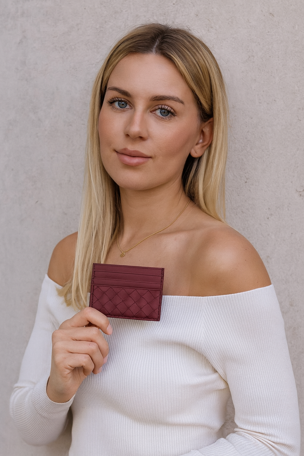 Eleganter gewebter Kartenhalter
