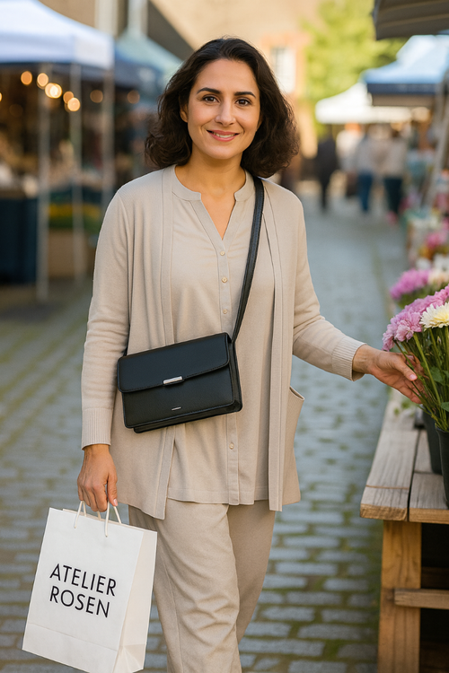 Happy customer with Atelier Rosen's Finest bag